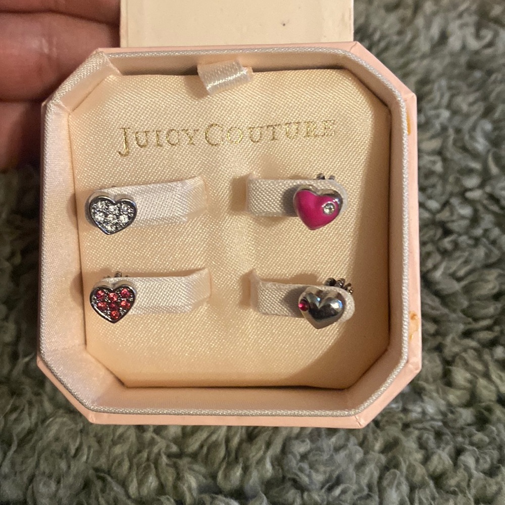 Juicy couture heart earrings